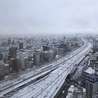 名古屋は雪☃️